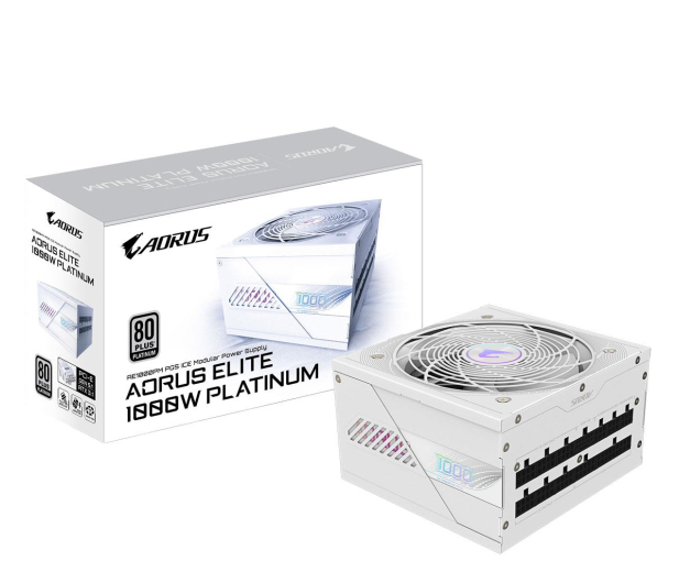 GIGABYTE Aorus Elite P 1000W 80 Plus Platinum ATX 3.1 GP-AE1000PM PG5 ICE - 1294237 - zdjęcie
